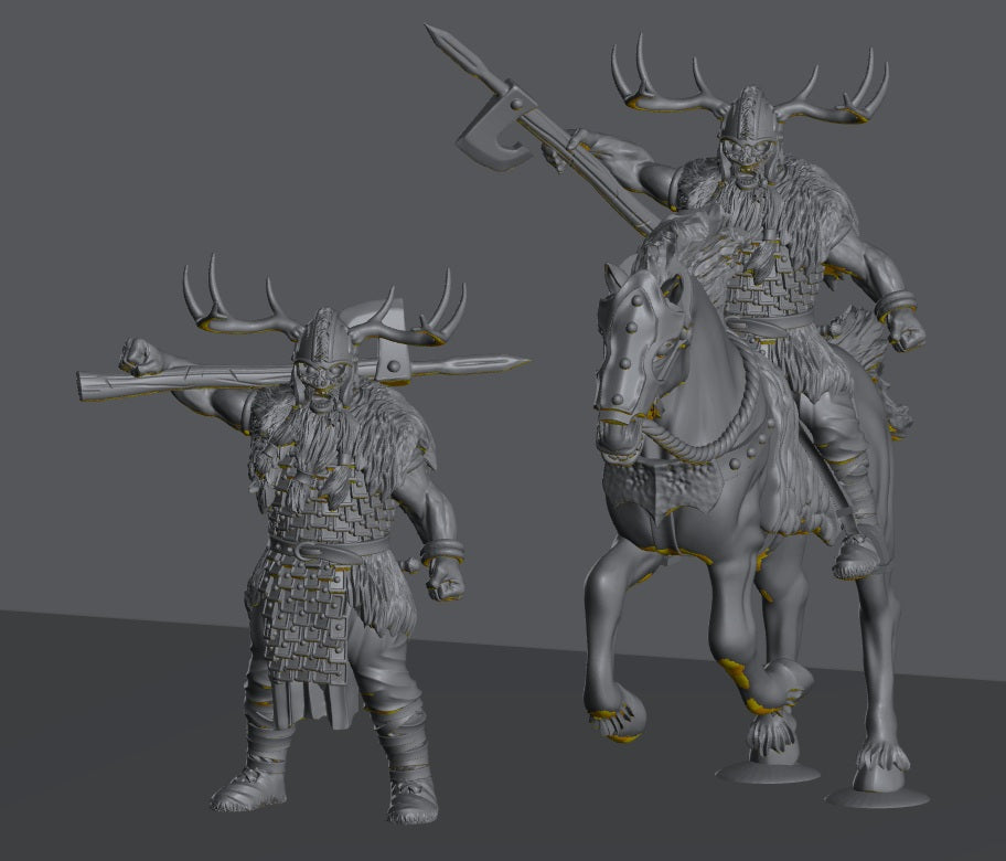 Savage Hillmen Elite Chieftain | 28mm Scale Fantasy Infantry Miniatures