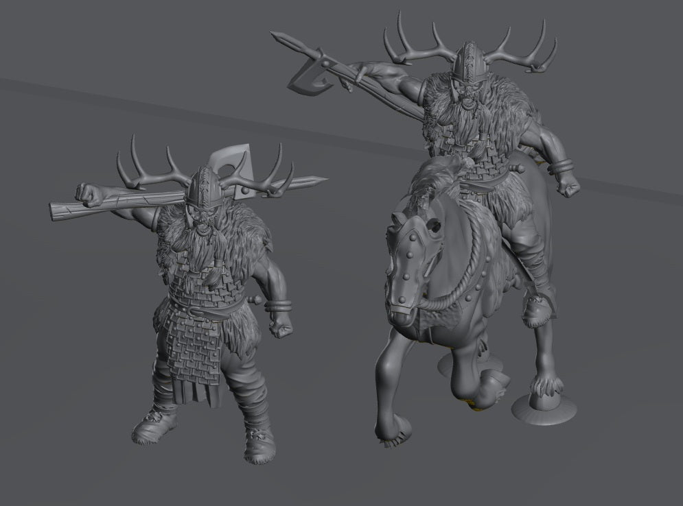 Savage Hillmen Elite Chieftain | 28mm Scale Fantasy Infantry Miniatures