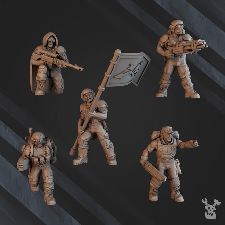 Guard Lead Detachment | 32/28mm Heroic-Scale Sci-Fi Infantry