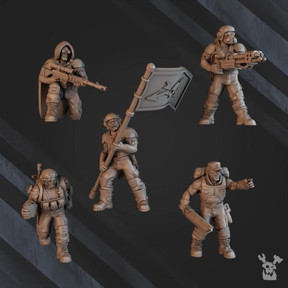 Guard Lead Detachment | 32/28mm Heroic-Scale Sci-Fi Infantry