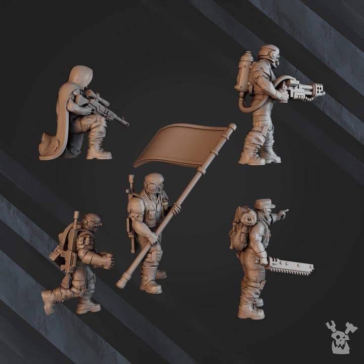 Guard Lead Detachment | 32/28mm Heroic-Scale Sci-Fi Infantry