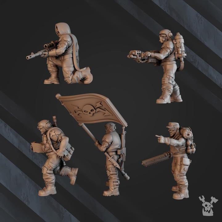 Guard Lead Detachment | 32/28mm Heroic-Scale Sci-Fi Infantry