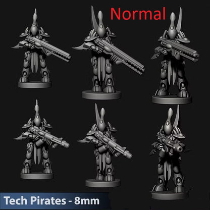 Tech Pirates Dark Suits | 8mm Epic Scale Sci-Fi Infantry Miniatures
