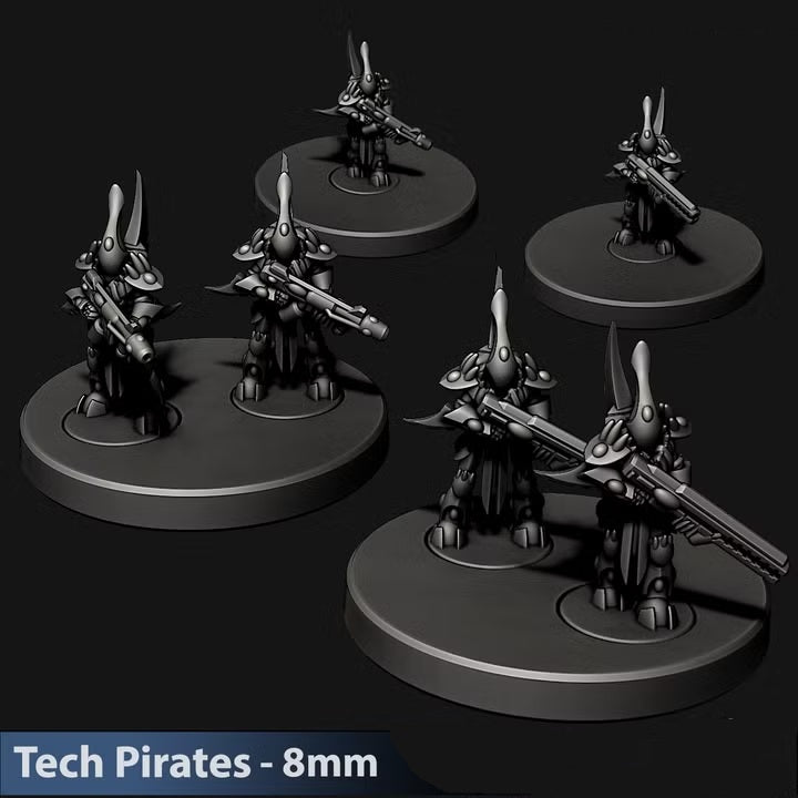 Tech Pirates Dark Suits | 8mm Epic Scale Sci-Fi Infantry Miniatures
