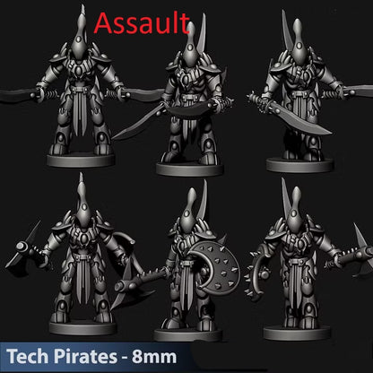 Tech Pirates Dark Suits | 8mm Epic Scale Sci-Fi Infantry Miniatures