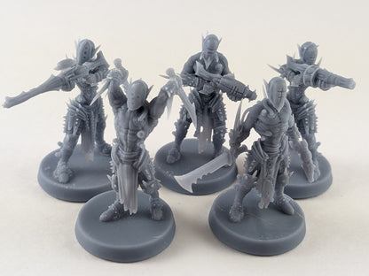 Cursed Elves Warriors | 32/28mm Heroic-Scale Sci-Fi Infantry Miniatures