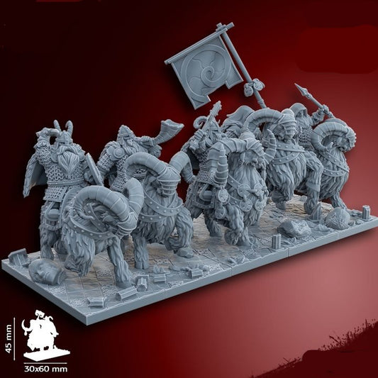 Dwarf Cavalry | 28mm Heroic-Scale Fantasy Cavalry Miniatures