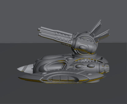 Tech Elves Fast Heavy Artillery Tank | 8mm Epic Scale Sci-Fi Vehicle Miniatures