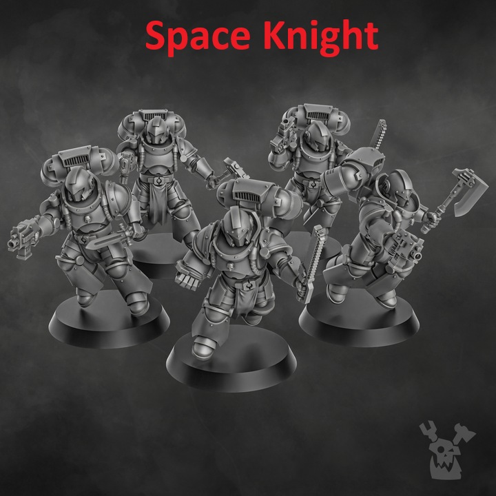 Jetpack Warrior Squad | 32/28mm Heroic-Scale Sci-Fi Power Armoured Infantry