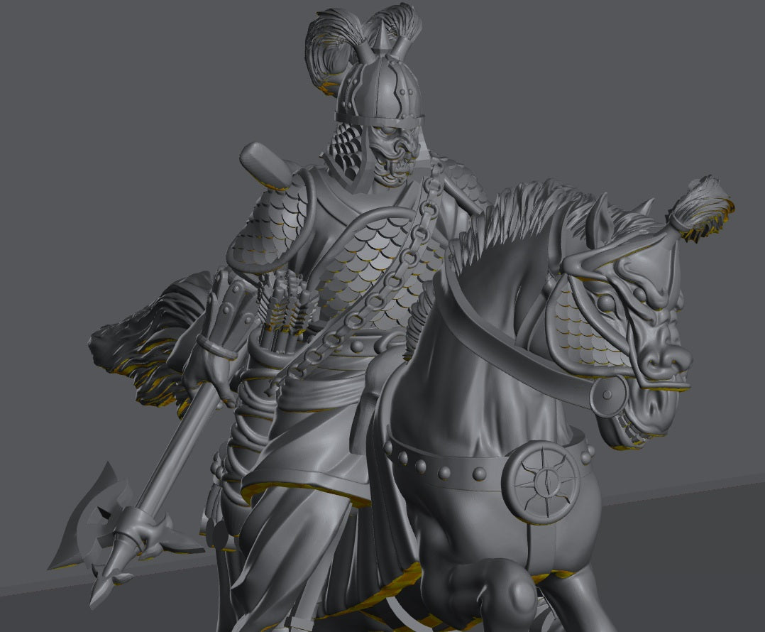 Chariot Raiders King | 28mm Scale Fantasy War Machine Miniatures