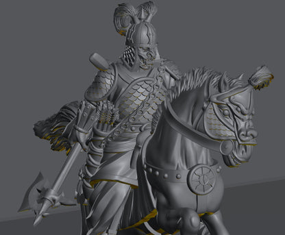 Chariot Raiders King | 28mm Scale Fantasy War Machine Miniatures