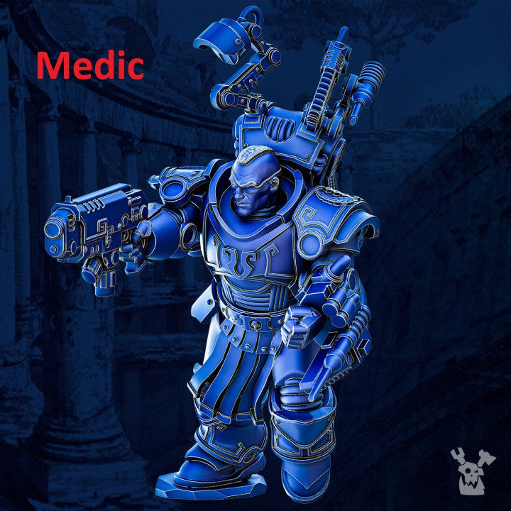 Legio Prima Heroes | 32/28mm Heroic-Scale Sci-Fi Heavy Power Armour Infantry Leader