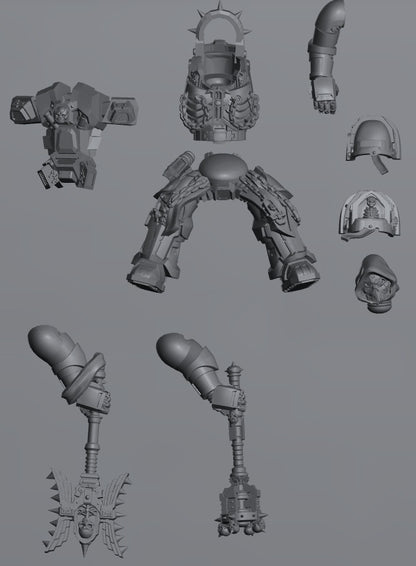 Pontifex Of War | 32/28mm Heroic-Scale Sci-Fi Leader