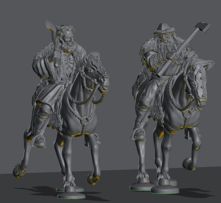 Hillmen Raiders Riders | 28mm Scale Fantasy Infantry Miniatures