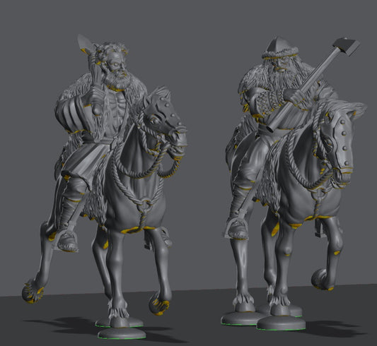 Hillmen Raiders Riders | 28mm Scale Fantasy Infantry Miniatures