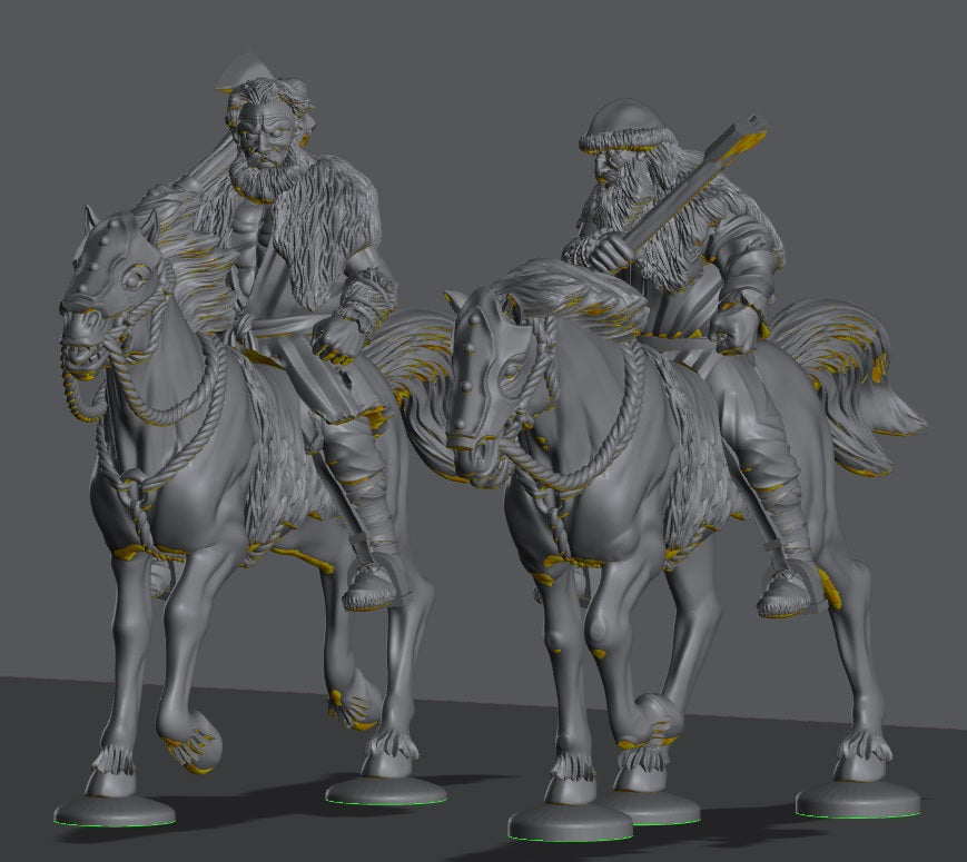 Hillmen Raiders Riders | 28mm Scale Fantasy Infantry Miniatures