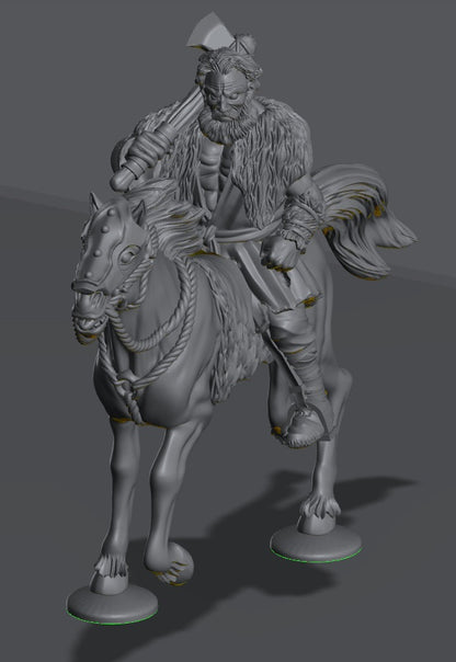 Hillmen Raiders Riders | 28mm Scale Fantasy Infantry Miniatures