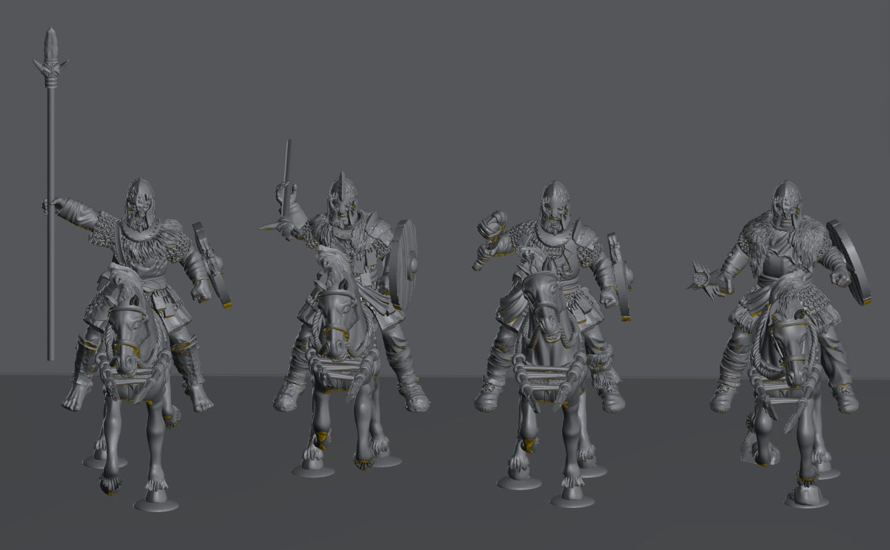 Hillmen Wildling Riders | 28mm Scale Fantasy Infantry Miniatures