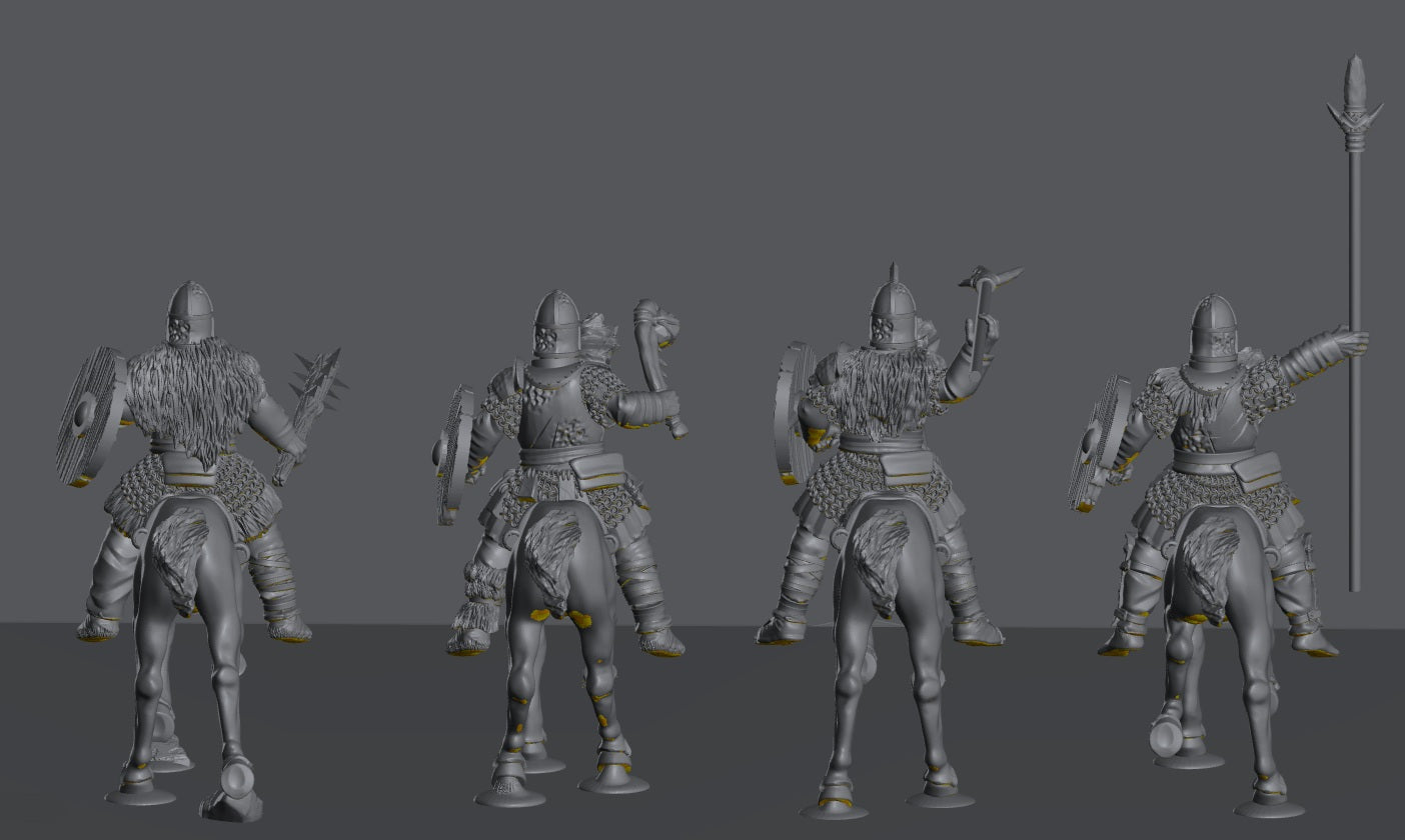 Hillmen Wildling Riders | 28mm Scale Fantasy Infantry Miniatures