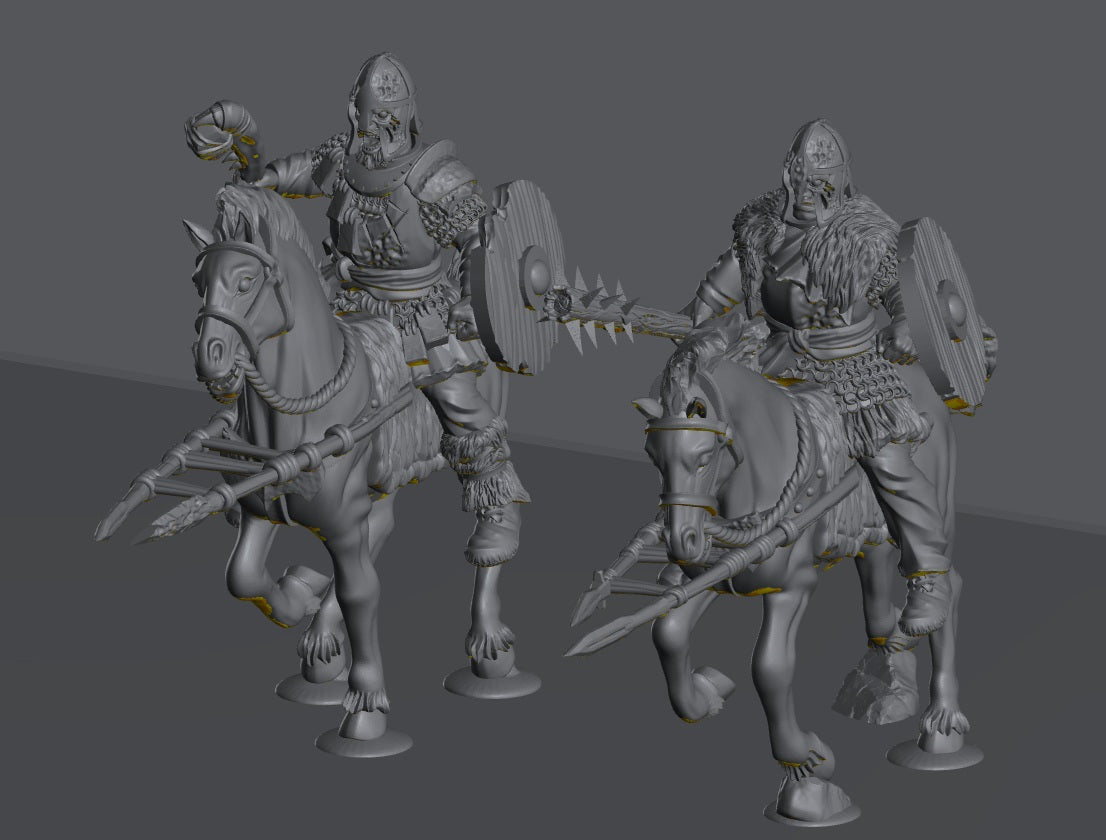 Hillmen Wildling Riders | 28mm Scale Fantasy Infantry Miniatures