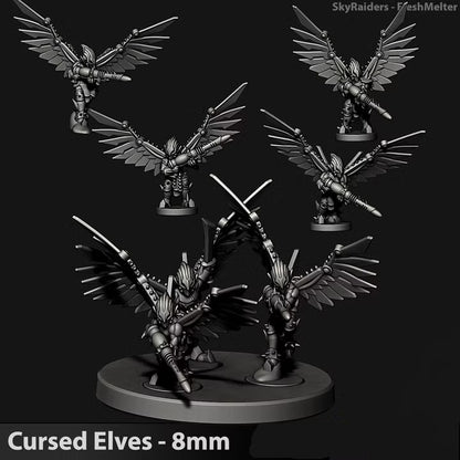 Cursed Elves Sky Raiders | 8mm Epic Scale Sci-Fi Infantry Miniatures