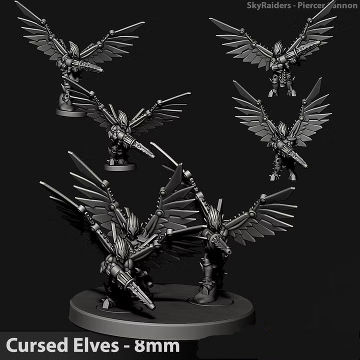 Cursed Elves Sky Raiders | 8mm Epic Scale Sci-Fi Infantry Miniatures