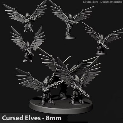 Cursed Elves Sky Raiders | 8mm Epic Scale Sci-Fi Infantry Miniatures