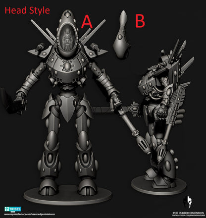 Tech Elves/Cursed Elves Titan Knight | 32/28mm Heroic-Scale Sci-Fi  Miniatures