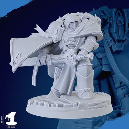 Tribune Heroes | 32/28mm Heroic-Scale Sci-Fi Heavy Power Armour Infantry Leader