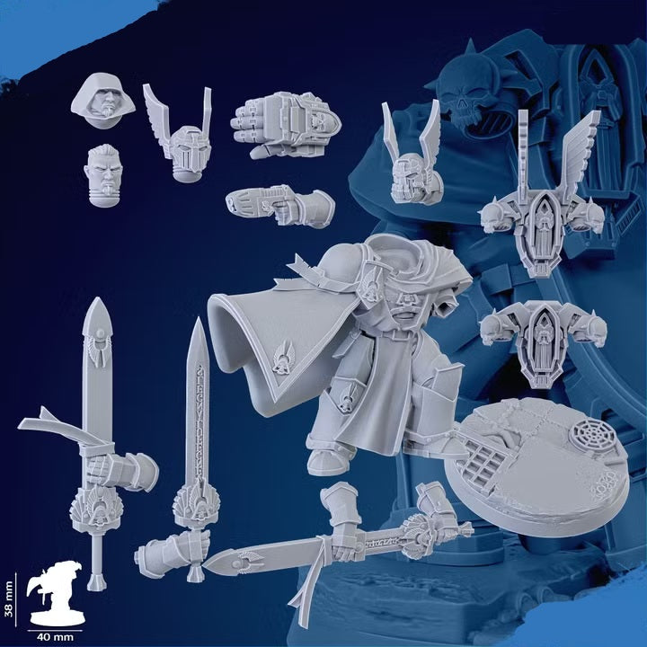 Tribune Heroes | 32/28mm Heroic-Scale Sci-Fi Heavy Power Armour Infantry Leader