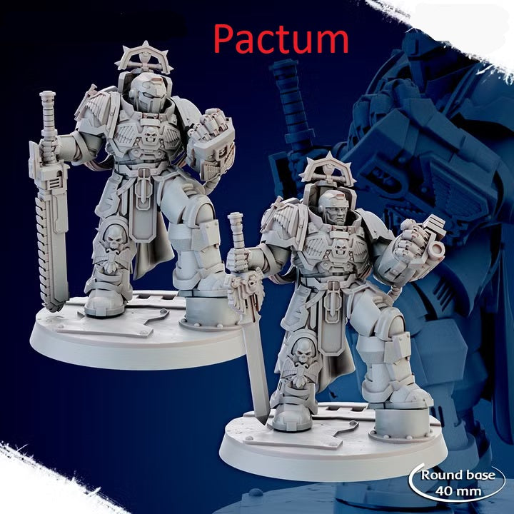 Tribune Heroes | 32/28mm Heroic-Scale Sci-Fi Heavy Power Armour Infantry Leader