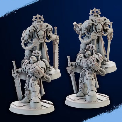 Tribune Heroes | 32/28mm Heroic-Scale Sci-Fi Heavy Power Armour Infantry Leader