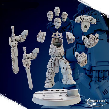 Tribune Heroes | 32/28mm Heroic-Scale Sci-Fi Heavy Power Armour Infantry Leader