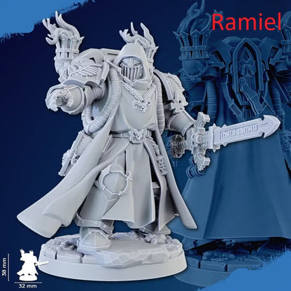 Vengeful Angels Heroes | 32/28mm Heroic-Scale Sci-Fi Heavy Power Armour Infantry Leader