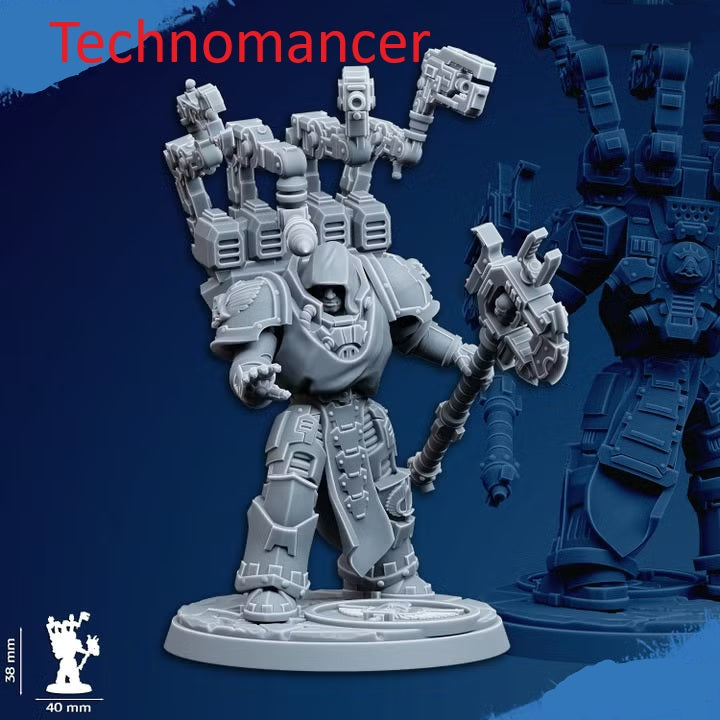 Vengeful Angels Heroes | 32/28mm Heroic-Scale Sci-Fi Heavy Power Armour Infantry Leader