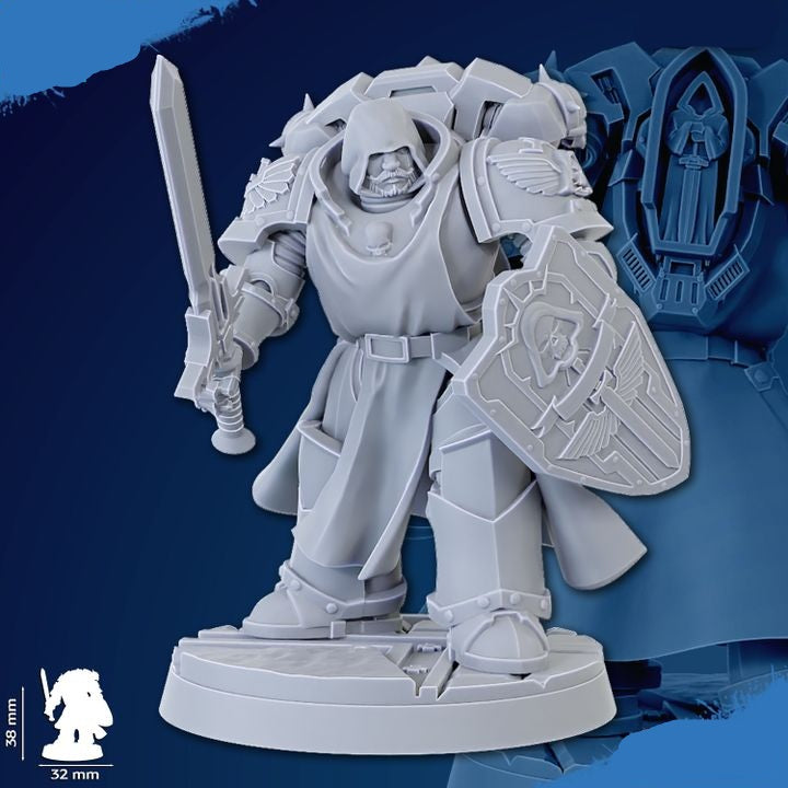 Vengeful Veterans | 32/28mm Heroic-Scale Sci-Fi Heavy Power Armour Infantry