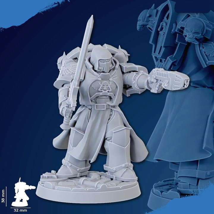 Vengeful Veterans | 32/28mm Heroic-Scale Sci-Fi Heavy Power Armour Infantry