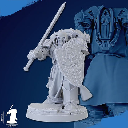 Vengeful Veterans | 32/28mm Heroic-Scale Sci-Fi Heavy Power Armour Infantry