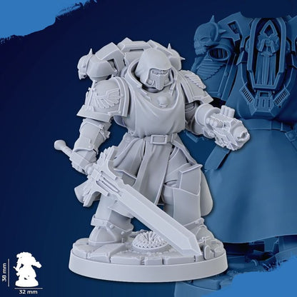 Vengeful Veterans | 32/28mm Heroic-Scale Sci-Fi Heavy Power Armour Infantry