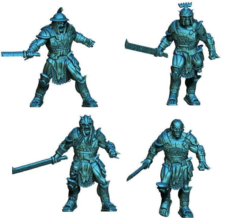 Warbreed Orc Warriors | 28mm Scale Fantasy Infantry Miniatures
