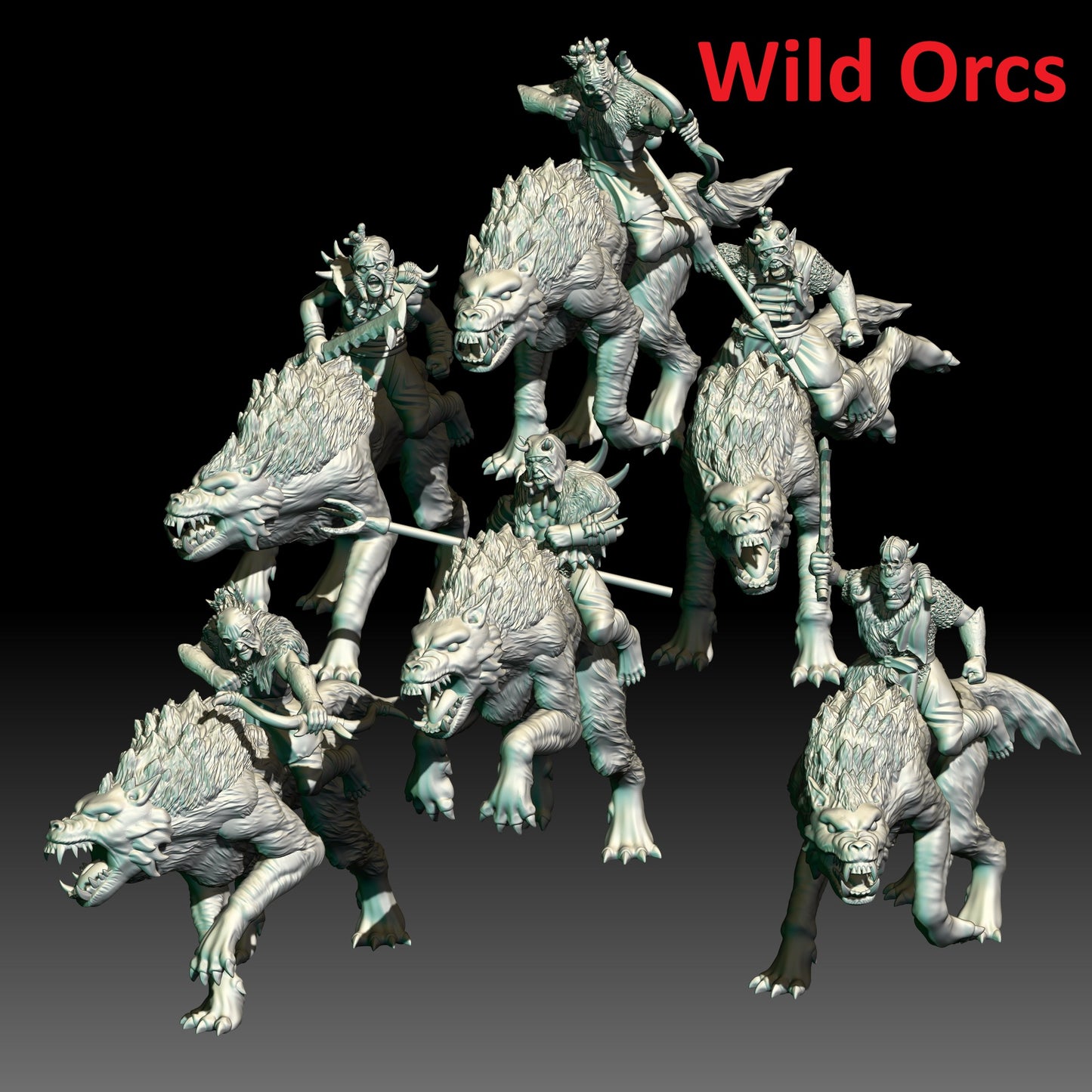 Orc Wolf Riders | 28mm Scale Fantasy Cavalry Miniatures
