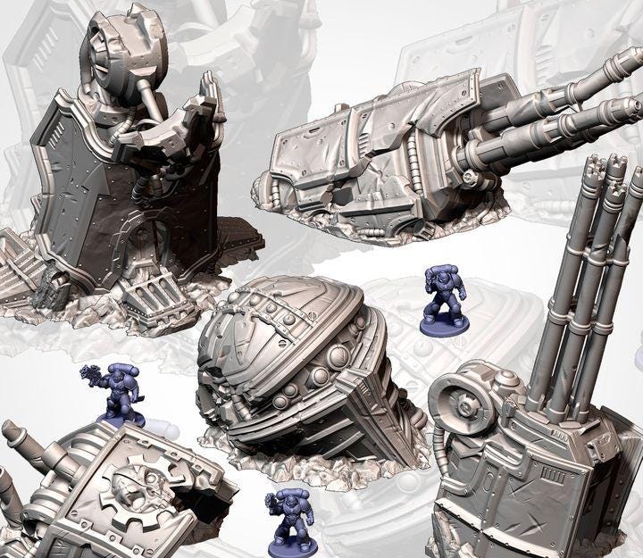 Mega Titan Destroyed | 32/28mm Wargaming Scenery and Miniature Terrain