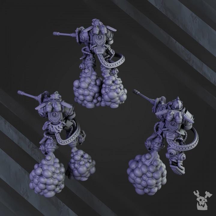 Clan Depressors | 32/28mm Heroic-Scale Sci-Fi Power Armoured Heavy Infantry