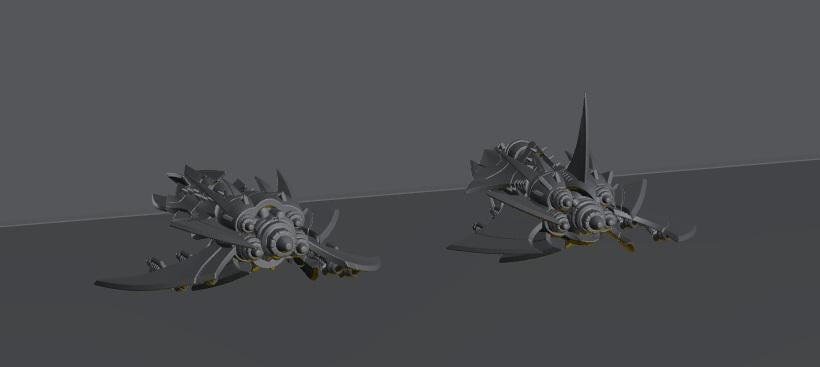 Cursed Elves Fleet Scale Cruiser | Space Fleet Scale Sci-Fi Miniatures