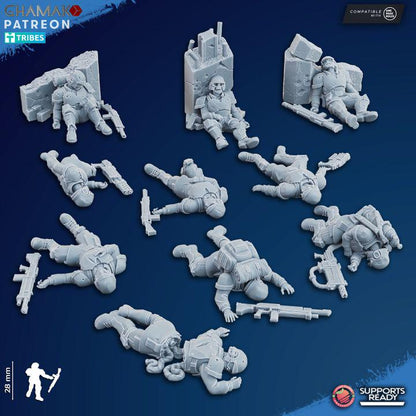 Freedom Guard Casualties | Accessories for 28-32mm Sci-Fi Miniatures