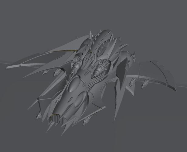 Cursed Elves Fleet Scale Dreadnaught | Fleet Scale Sci-Fi Miniatures