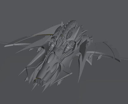 Cursed Elves Fleet Scale Dreadnaught | Fleet Scale Sci-Fi Miniatures