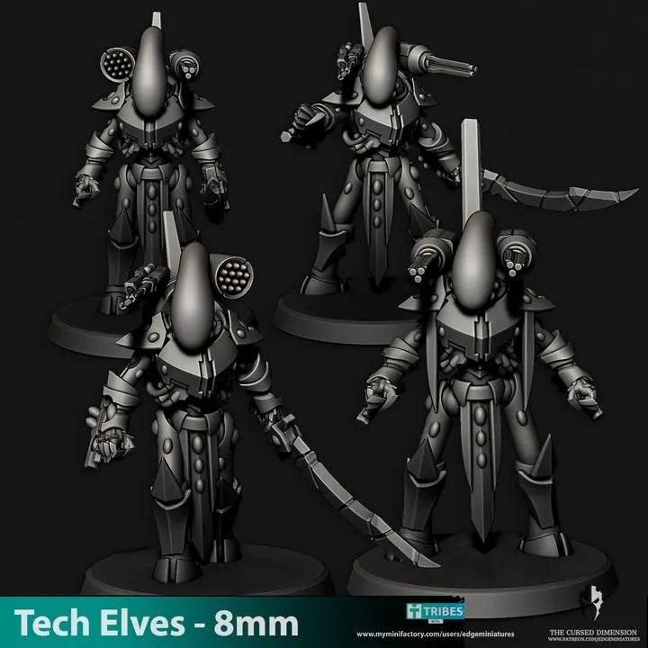 Tech Elves Super Suits | 8mm Epic Scale Sci-Fi Walker Miniature
