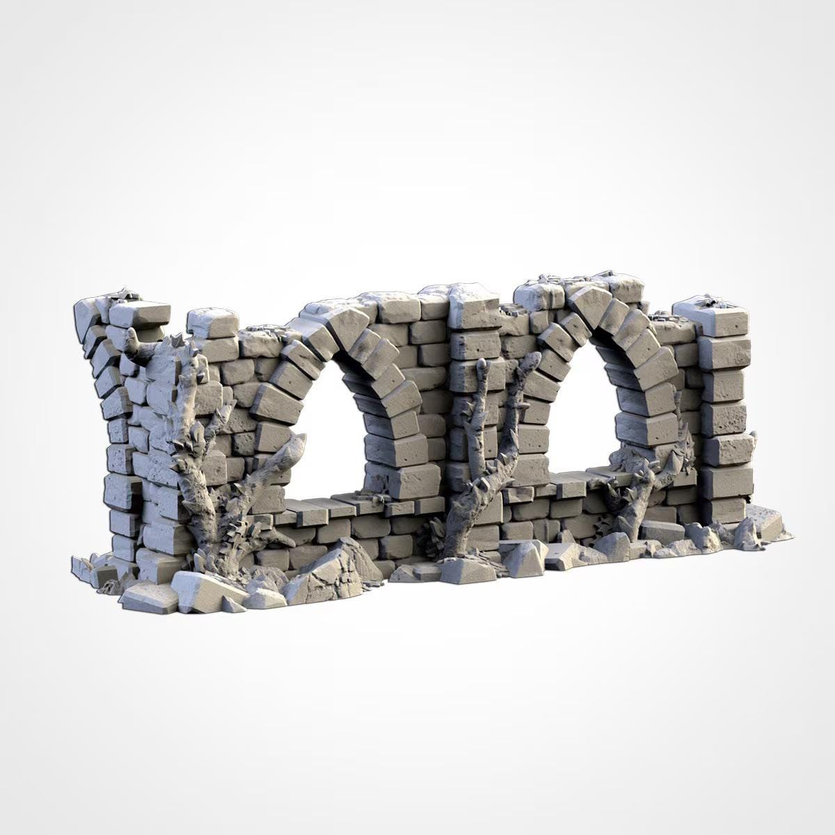 Abandoned City Ruins | 32/28mm Wargaming Scenery and Miniature Terrain