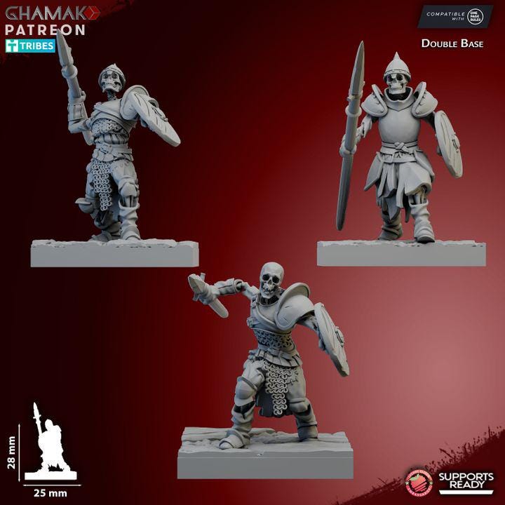 Vampire Skeletal Guard | 28mm Heroic-Scale Fantasy Infantry Miniatures